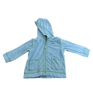 🔵GAP: Baby boy size 12-18 months, light blue zip-up hooded jacket, preowned🔵